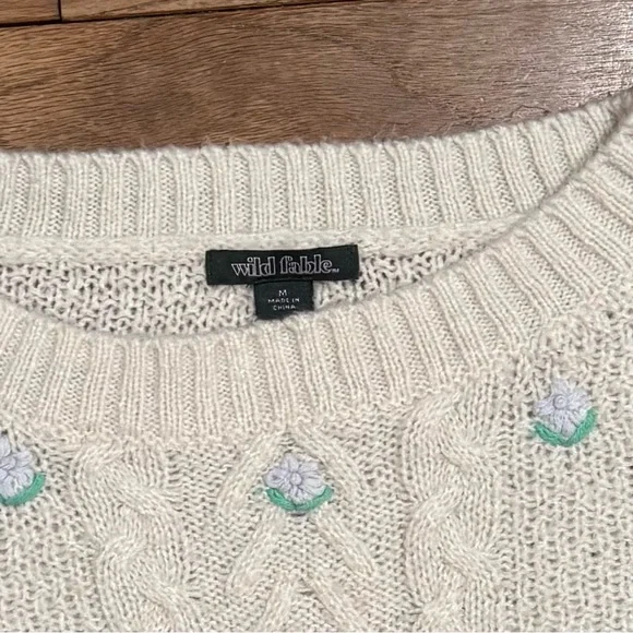 Wild Fable Cream Cable Knit Sweater - Picture 2 of 5